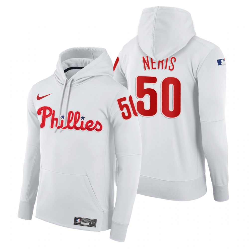 Men Philadelphia Phillies #50 Neris white home hoodie 2021 MLB Nike Jerseys->philadelphia phillies->MLB Jersey